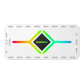 Gamemax V4.0 bílá / Rozbočovač ventilátorů / ARGB / PWM (V4.0 ARGB PWM HUB WT)