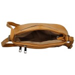 Stylová dámská koženková crossbody kabelka Giada, žlutá