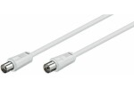 MicroConnect koaxiální kabel M-F 75 Ohm 1.5m bílá (COAX015W)