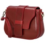 Luxusní dámská kožená crossbody kabelka Delami Vera Pelle Aviva, vínová