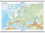 Evropa - reliéf a povrch 1:5 000 000