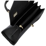 Elegantní dámská kožená kabelka do ruky Armina, černá