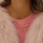 ELENYS Amora Lock – pozlacený náhrdelník 18K žluté zlato Délka: 40+7,5 cm / max. 47,5 cm
