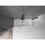 MEXEN/S - Velar dvoukřídlá posuvná vanová zástěna 85 x 150, transparent, grafit metal 896-085-000-01-95