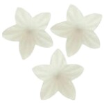 Dekorace oplatková - Květ mini 2 cm bílý, 400 ks