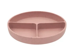 KikkaBoo Talíř dělený s přísavkou Platinum Silicone Blush / od 6 měsíců (31302050034KB)