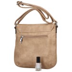 Dámské koženkové crossbody s klopou Debora, hnědá