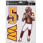 Samolepka Washington Commanders NFL Jayden Daniels #5 Player Set (3 ks)% 1 ks