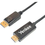 Rozbaleno - YENKEE YCH 415 Kabel HDMI 1.4 (M) - Display Port (M) 2 m černá / 4K/30Hz / 10.2 GB/s / 48 bit / rozbaleno (8590669372263.rozbaleno)