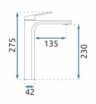 REA - Koupelnová baterie Marco Gun Grey High REA-B5062