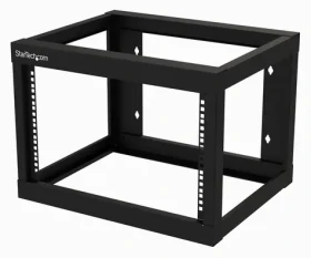 StarTech Nástěnný rack s otevřeným rámem 6U / Nástěnný rack / nosnost 80 kg / hloubka 457 mm (RK619WALLO)