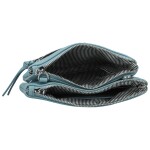 Trendy dámská koženková crossbody kabelka MaxFly Silverio, džínově modrá