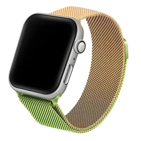 Beline Steel zeleno-zlatá / Pásek pro Apple Watch / 38/40/41 mm / nerezová ocel