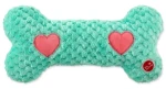 DOG FANTASY Hračka Cuddle Kost nahřívací tyrkysová / Plyšová hračka pro psy / 30 cm / Levandulová vůně / Pískátko (454-860682)