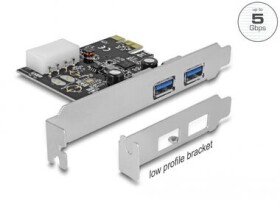 Delock PCI Express Karta - 2 x externí SuperSpeed USB / 5 Gbps / USB 3.2 Gen 1 Typ-A (F) (89243)
