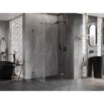 MEXEN/S - Lunar T sprchový kout dveře křídlové pravá 140 x 110, transparent, grafit metal 834T-140-110-95-00-P