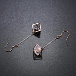 Náušnice Swarovski Elements Ferrera, Bílá/čirá