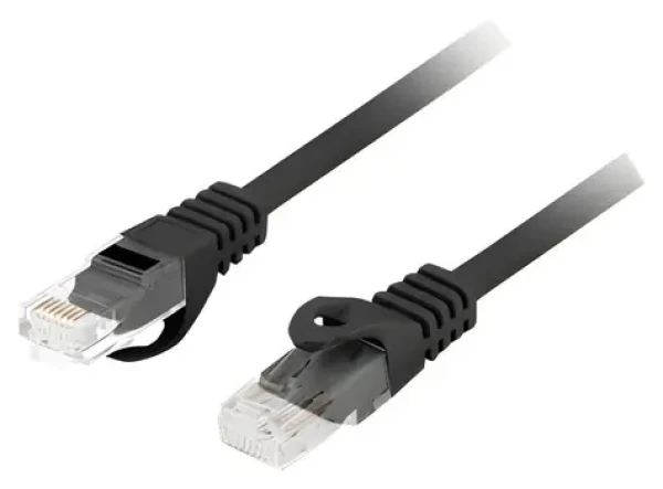 Lanberg CAT6 UTP 5m černá / Patch kabel / LSZH / CU / Fluke Passed (PCU6-10CU-0500-BK)
