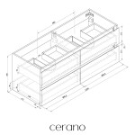 CERANO - Koupelnová skříňka pod umyvadlo Carole - dub medový - 138x48x45 CER-8050BD80391