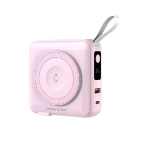 Mobile Origin Powerbank Travel Charger růžová / Lightning / USB-C Cable / MagSafe / AW / iPhone Compatible (PBT-03L-PNK)