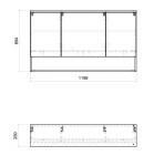 COMAD - Zrcadlová skříňka 120cm 3 dvířka BAHAMA WHITE 5907611648391