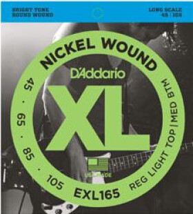 D'Addario EXL165 Regular Light Top/Medium Bottom - .045 -.105