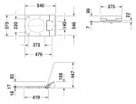 DURAVIT - SensoWash Slim Elektronické bidetové sedátko, softclose, bílá 611200002304300