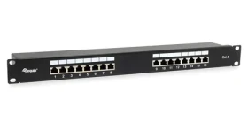 Equip patch panel 19" 16xRJ45 Cat6 FTP / Patch panel / 1U / 250 MHz / RAL9005 (326417)
