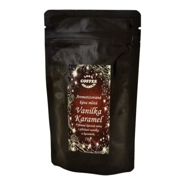 Aromatizovaná káva mletá Vanilka karamel 70g vánoční