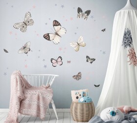 DumDekorace Okouzlující nálepky na stěnu motýly