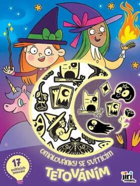 Strašidla a čarodějnice - Omalovánky se svítícím tetováním