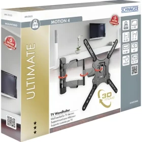 Schwaiger MOTION 4 černá / Nástěnný držák pro TV / 23" - 75" / VESA 400x300 / max 35 kg / naklápěcí, otočný, výsuvný (LWH35535513)