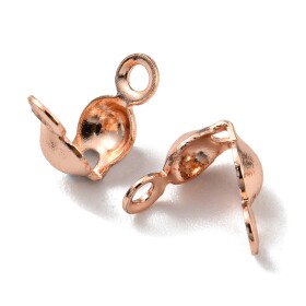 Bižuterní kalota - různá provedení - 8 x 4 mm - 10 ks Barva: Růžově zlatá