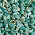 ELENYS Amazonite | Náhrdelník s přírodním kamenem Délka: 40+5 cm / max. 45 cm