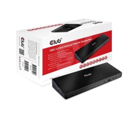Club3D Dokovací stanice USB-C 13v1, 2xDP, 3xHDMI, 1xUSB-C, 5xUSB, 1xRJ45, 1x3.5mm, černá EDF_795115
