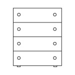 KLASA-NÁBYTEK.cz Zásuvková komoda 1P - borovice KLA-CLA-K-1P