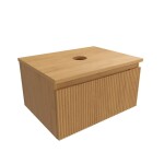Koupelnová skříňka s krycí deskou SAT Evolution 58x30x44,5 cm dub medový mat SATEVO60DMD SATEVO60DMD