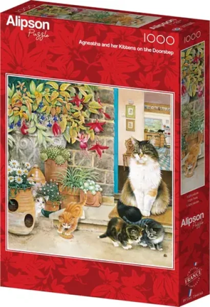 ALIPSON Čtvercové puzzle Agneatha a její koťata na zápraží