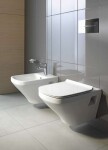 DURAVIT - DuraStyle Závěsný bidet, 370x540 mm, otvor pro baterii, WonderGliss, bílá 22871500001