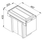 FRANKE - Cube Vestavný odpadkový koš Cube 30 134.0039.553