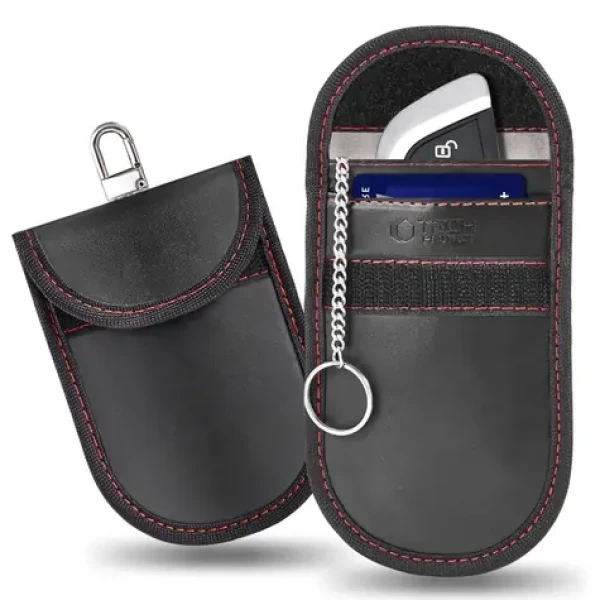 Tech-Protect KLR100 černá/červená / Pouzdro na klíčenku auta / RFID blokace