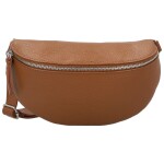 Módní dámská kožená ledvinka Sotiria, koňaková