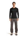 ICEBREAKER Mens Mer 200 Oasis LS Crewe ICEBREAKER, Black velikost: L