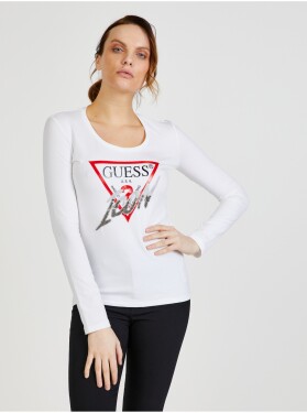 Bílé dámské tričko Guess Icon dámské