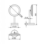 KLUDI - Vela R Kosmetické zrcátko s LED osvětlením, kartáčovaný bronz 58995N1F