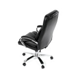 Kancelářské křeslo, houpací mechanismus, černá ekokůže, KA-F1385 BK