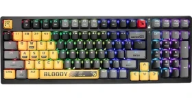 A4tech BLOODY S98 Sports Lime / Herní klávesnice / mechanická / drátová / BLMS Red Plus / RGB (A4TKLA47389)