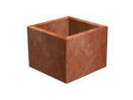 Cortenový květináč CUBE 002, š. 40 × d. 40 × v. 30 cm