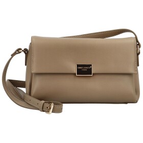 Módní dámská koženková crossbody kabelka Thilde, taupe