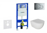 GEBERIT - Duofix Set předstěnové instalace, klozetu Oudee a sedátka softclose, tlačítko Sigma01, lesklý chrom SANI11CA1120